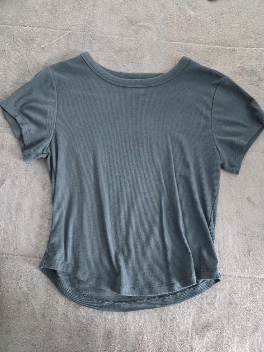Women's Short Sleeve Scoop Neck Top - Teal